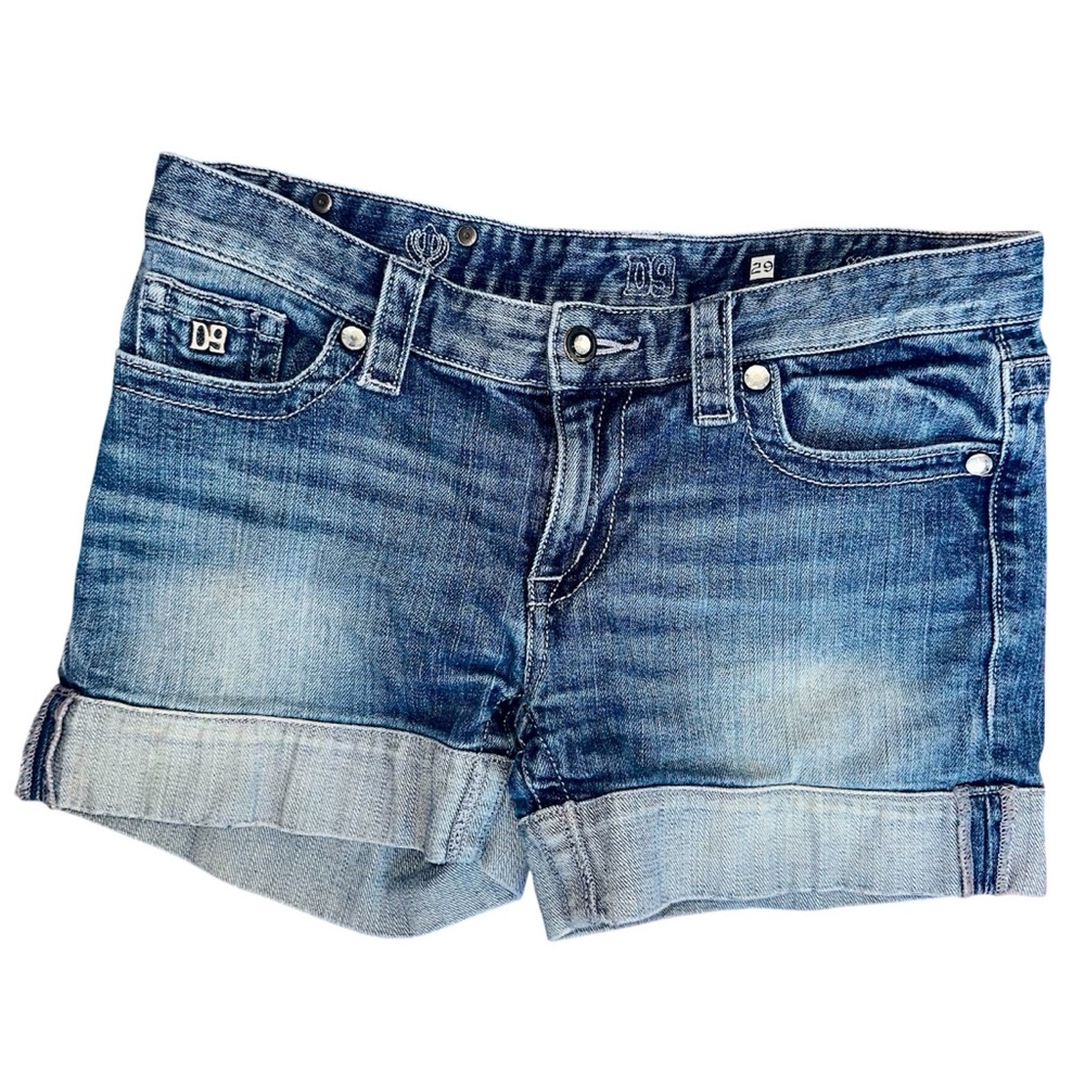Y2K D&G Whitney Bling Cuffed LOW RISE Jean Shorts!